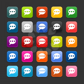 Royalty Free Clipart Image of a Bunch of Speech Bubbles