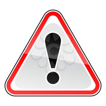 Royalty Free Clipart Image of an Attention Sign