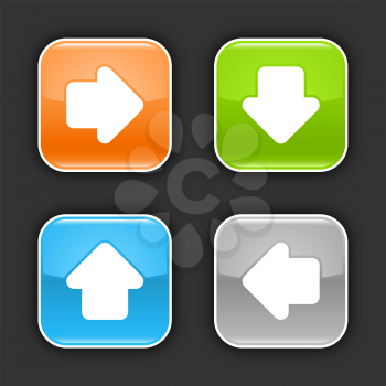 Royalty Free Clipart Image of a Set of Arrow Icons