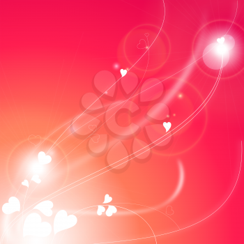 Valentine's day background with hearts. Vector 10eps