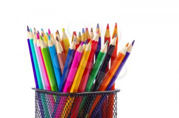 Royalty Free Photo of Pencils in a Container