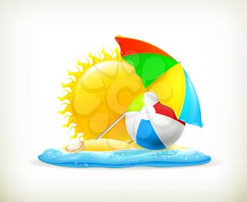 Summer icon, vector