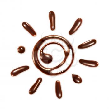 Chocolate sun, vector illustration