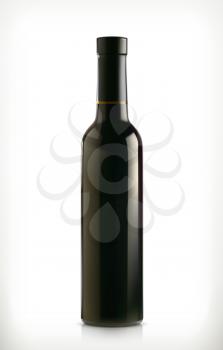 Classical wine bottle, vector icon isolated on white background