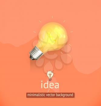 Idea, minimalistic vector background