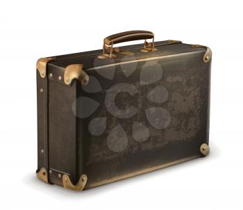 Old suitcase vector