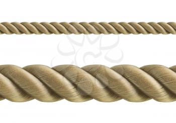 Royalty Free Clipart Image of a Brown Rope