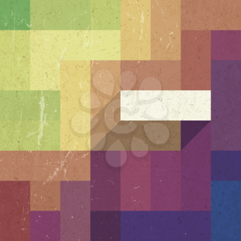 Retro colorful rectangles background, vector