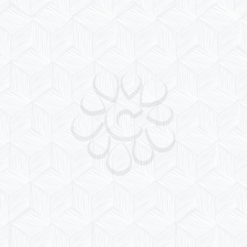 Seamless repeating cubes hand-drawn pattern. Vector