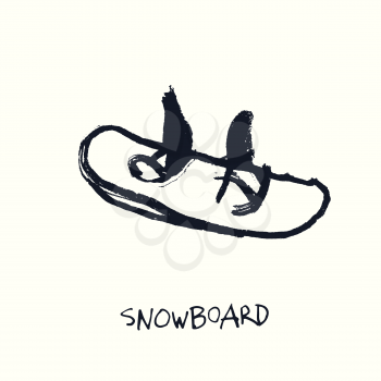 Snowboard. Hand Drawn Illustration