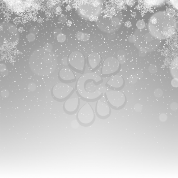 Merry Christmas Abstract Background. Snowfall illustration. 