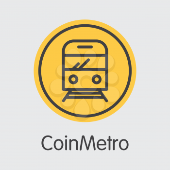Coinmetro Vector Symbol for Internet Money. Digital Currency Colored Logo of XCM and Colored Logo for using in Web Projects or Mobile Applications.