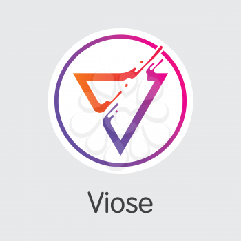 Vector Voise Cryptographic Currency Coin Pictogram. Mining, Coin, Exchange. Vector Colored Logo of VOISE.