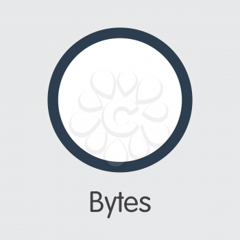 Bytes Blockchain Pictogram Symbol. Blockchain, Block Distribution GBYTE Transaction Icon