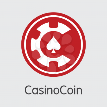 CSC - Casinocoin. The Logo or Emblem of Crypto Coins, Market Emblem, ICOs Coins and Tokens Icon.