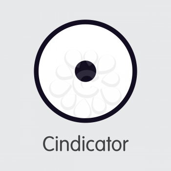 CND - Cindicator. The Icon or Emblem of Virtual Momey, Market Emblem, ICOs Coins and Tokens Icon.