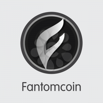 Vector Fantomcoin Crypto Currency Pictogram. Mining, Coin, Exchange. Vector Colored Logo of FCN.