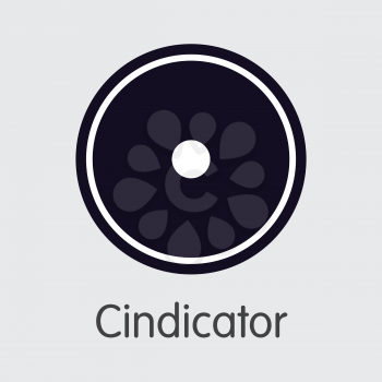 CND - Cindicator. The Market Logo or Emblem of Cryptocurrency, Market Emblem, ICOs Coins and Tokens Icon.