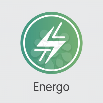 Energo TSL . - Vector Icon of Blockchain Cryptocurrency. 