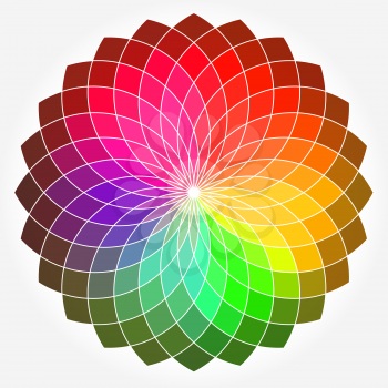 Royalty Free Clipart Image of a Floral Wheel