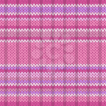 Seamless Pattern. Knit Texture. Fabric Color Tracery Background