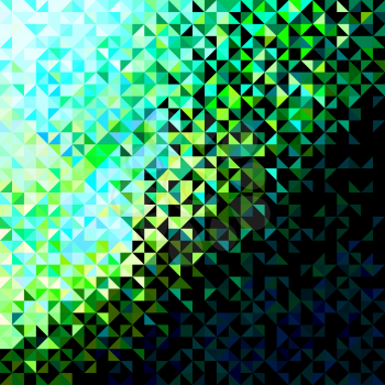 Abstract Sparkle Green Blue Yellow Black Vector Background