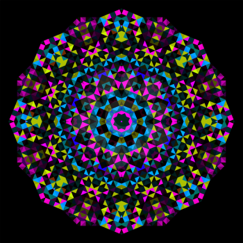 AbstractAbstract Flower. Creative Colorful style vector wheel. Cyan Magenta Yellow Black Dominant Color Flower. Creative Colorful style vector wheel. Cyan Magenta Yellow Black Dominant Color