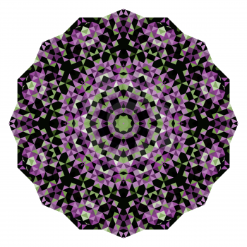 Abstract Flower. Creative Colorful style vector wheel. Lilac Violet Green Pink White Black Dominant Color