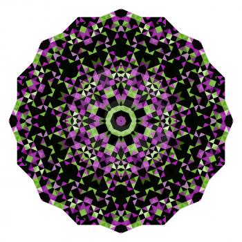 Abstract Flower. Creative Colorful style vector wheel. Lilac Violet Green Pink White Black Dominant Color