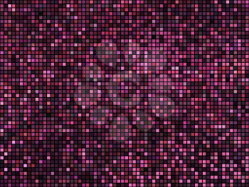 Abstract mosaic background. Square pixel mosaic. Lights red disco texture