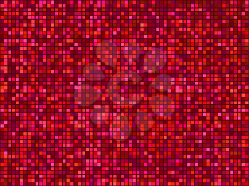 Abstract light color pixel mosaic texture. Seamless red background