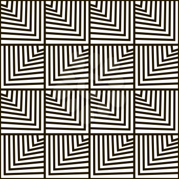 Seamless geometric vector pattern. Black and white color