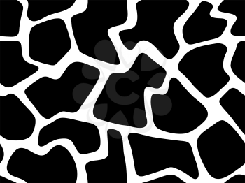 Giraffe seamless pattern skin print design. Wild animal hide artwork background. Black and white vector illustration