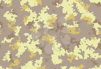 Seamless classic camouflage pattern. Camo fishing hunting vector background. Masking yellow brown beige color military texture wallpaper. Army design for fabric print