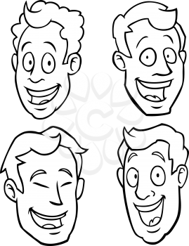 Royalty Free Clipart Image of Four Men
