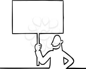 Royalty Free Clipart Image of a Protester