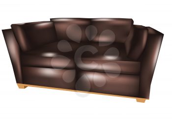 leather couch isolated on a white background