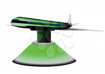 model airplane isolated on a white background