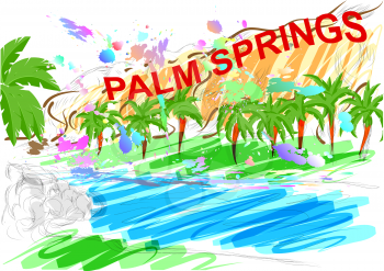 palm springs. abstract travel location. 10 EPS