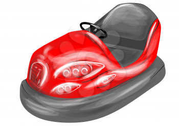 bumper car isolated on a white background