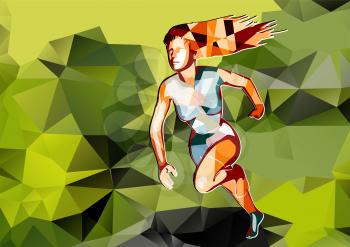 female runner. abstract woman running