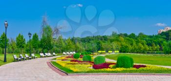 Summer park landscape, Moscow, Russia, East Europe