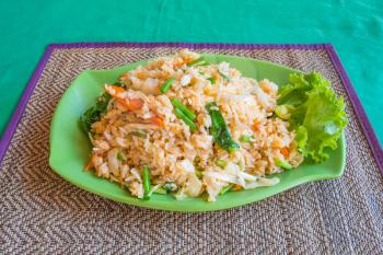 Healthy vegetarian food - Fried Rice with Vegetables