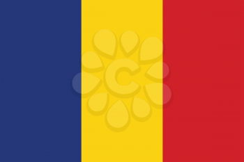 Romanian flag in correct proportions and colors
