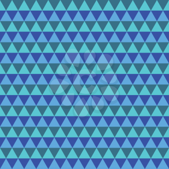Abstract blue and gray geometric seamless pattern of triangles