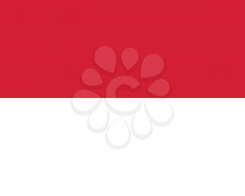 Flag of Monaco in correct proportions and colors