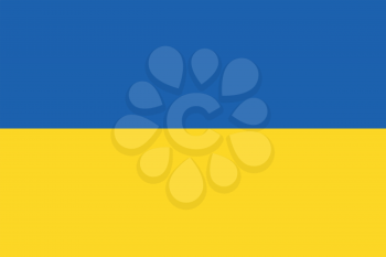 Ukrainian flag in correct proportions and colors