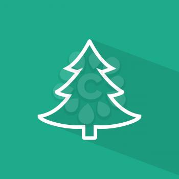 Flat icons for web and mobile applications. Christmas tree icon