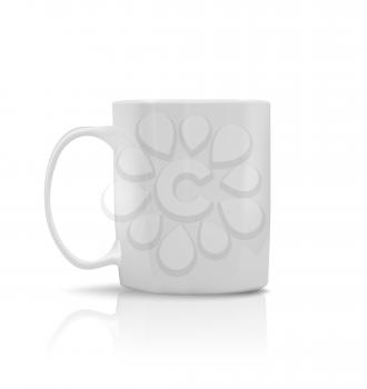 Porcelain Photorealistic White Cup