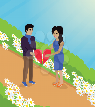 Happy valentine day couple keep heart. Happy valentine, couple love, young couple, happy couple, woman hug man, couple happy, lover celebration valentine day, romantic relationship illustration